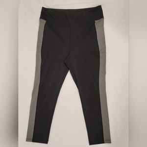 LuLaRoe Rise Brave Ankle Length Athletic Pants 2X Black Grey